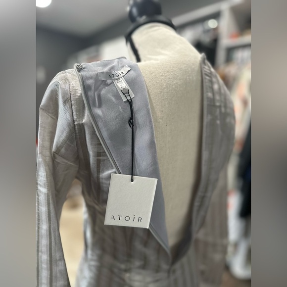 NWT REVOLVE ATOIR Walk Me Home Cocktail Mini Dress Metallic Silver US XS/6 - Picture 5 of 7